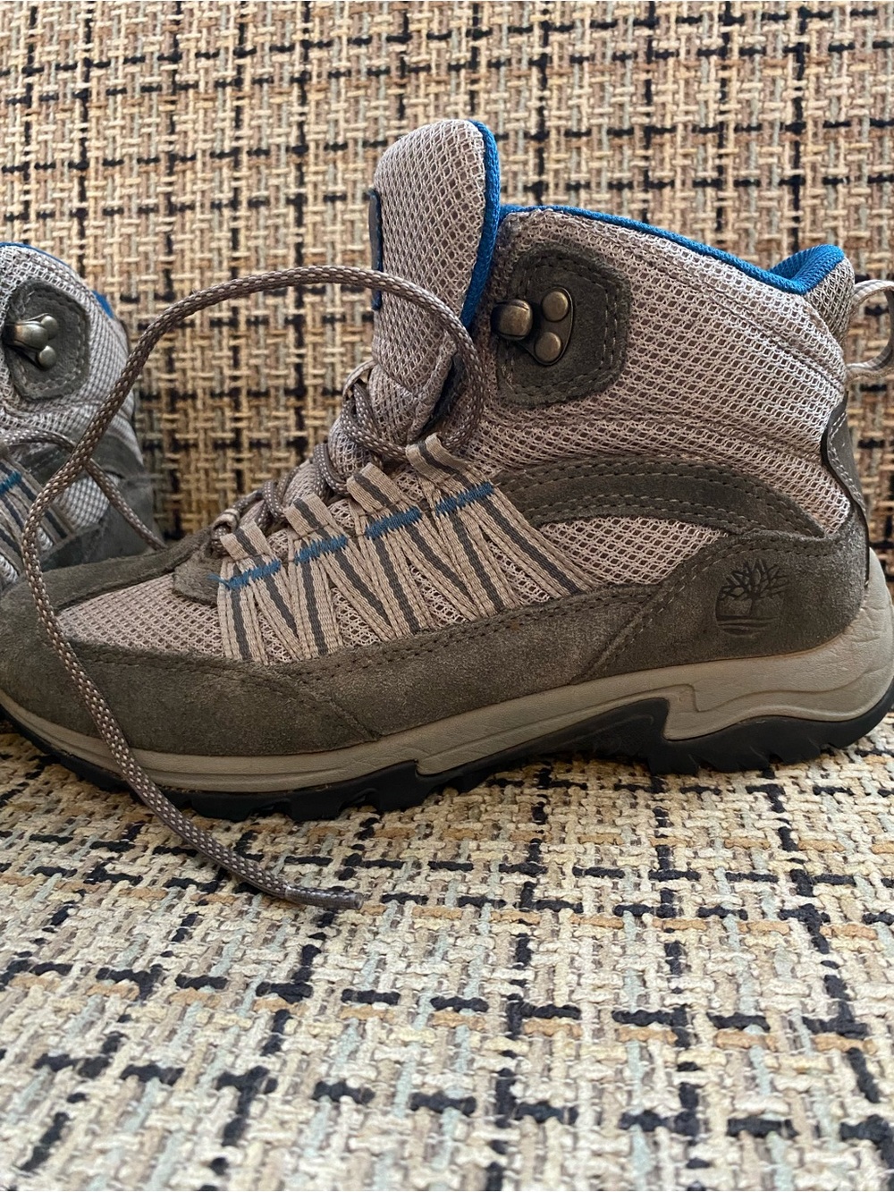 Timberland Blue and Brown Lace-Up Shoes